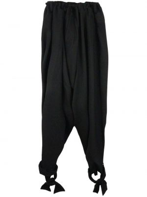 Volnene hlače Yohji Yamamoto črna