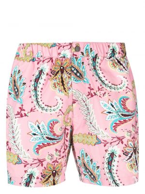Kratke hlače s printom s paisley uzorkom Etro ružičasta