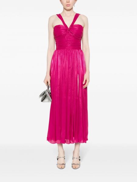 Sukienka wieczorowa z krepy Costarellos różowa