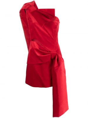 Koktejlové šaty s mašlí Vivetta červené