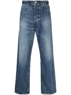 Relaxed памучни спортни панталони бродирани Polo Ralph Lauren синьо