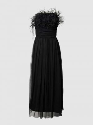 Sukienka koktajlowa w jednolitym kolorze Lace & Beads czarna