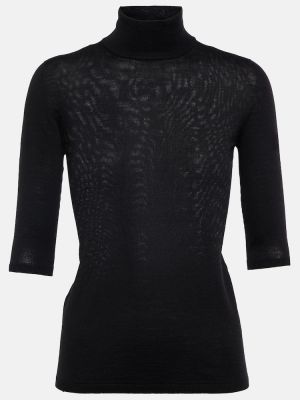 Jersey de lana de tela jersey Max Mara negro