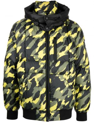 Giacca bomber con stampa camouflage Moose Knuckles giallo