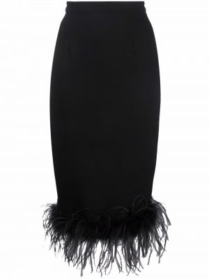 Falda de tubo ajustada con plumas de plumas Styland negro