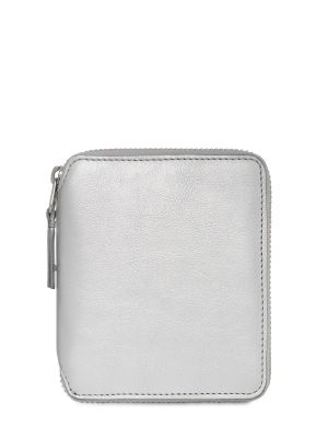 Plånbok i läder med dragkedja Comme Des Garçons Wallet silver