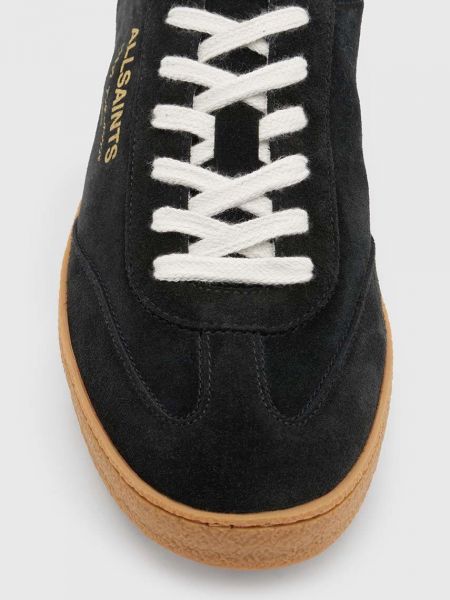 Velúr sneakers Allsaints fekete