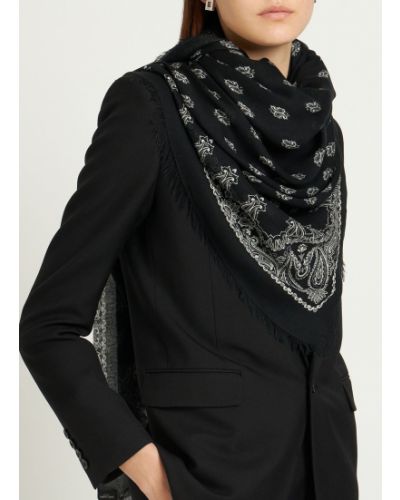 Кашмирен шал от модал Saint Laurent черно