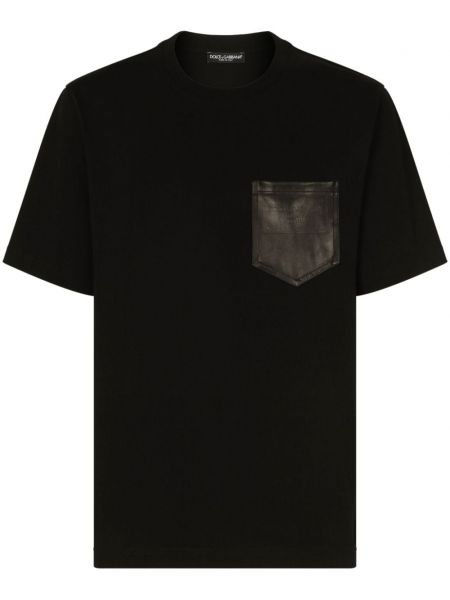 Βαμβακερή μπλούζα Dolce & Gabbana μαύρο