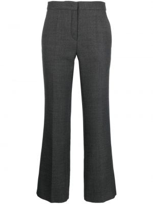 Vlněné rovné kalhoty Odeeh šedé
