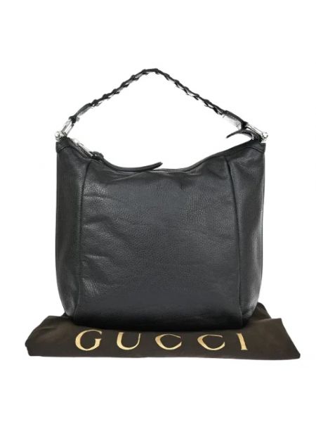 Bolsa de cuero retro Gucci Vintage negro