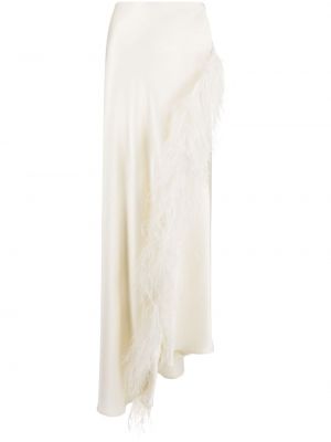 Asymetrická sukňa s perím Lapointe biela
