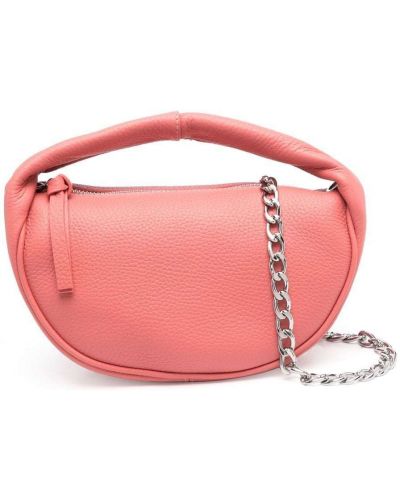 Δερμάτινη τσάντα shopper By Far ροζ