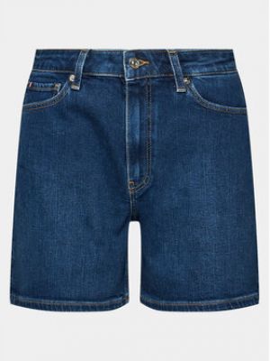 Slim fit džínové šortky Tommy Hilfiger modré