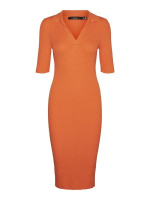 Миди рокля Vero Moda оранжево