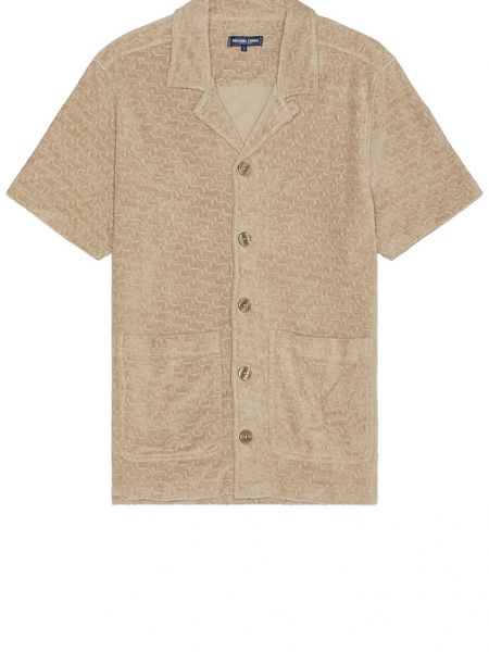 Camisa de tejido jacquard Frescobol Carioca marrón