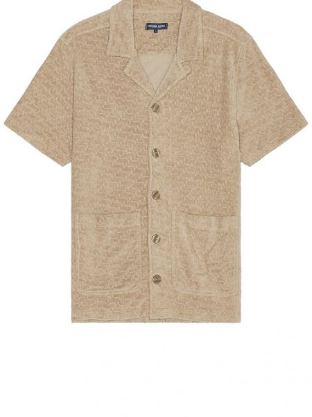 Chemise en jacquard Frescobol Carioca marron