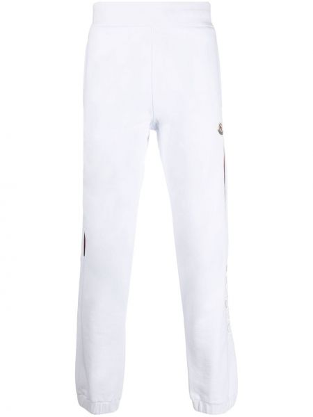 Pantaloni a righe Moncler bianco