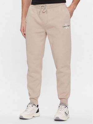 Pantalon de joggings Calvin Klein Jeans beige