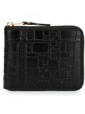 Portefeuille à imprimé à motif géométrique Comme Des Garçons Wallet noir