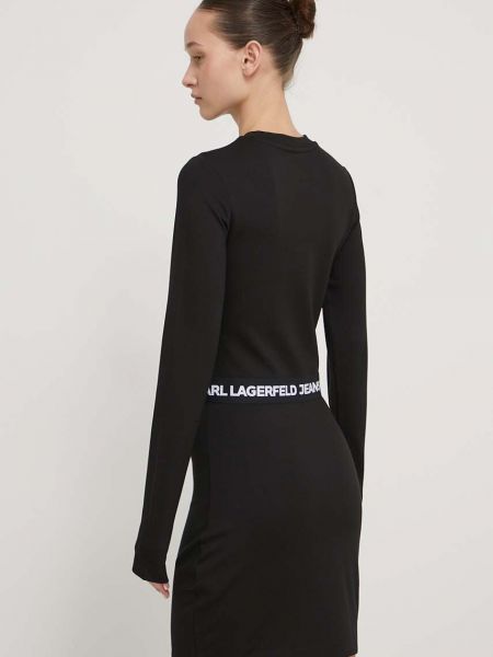 Testhezálló mini ruha Karl Lagerfeld Jeans fekete