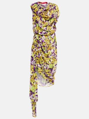 Robe mi-longue à fleurs Dries Van Noten