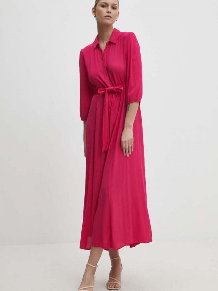 Maksi haljina Answear Lab ružičasta