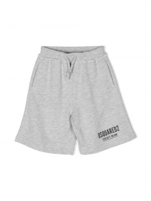 Printti shortsit tytöille Dsquared2 Kids harmaa