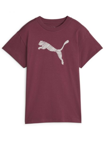 Koszulka z nadrukiem Puma bordowa