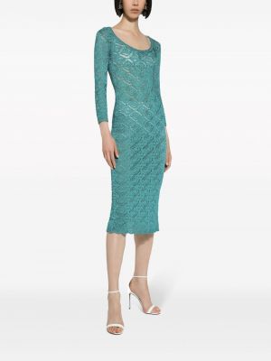 Midi kleita Dolce & Gabbana zaļš