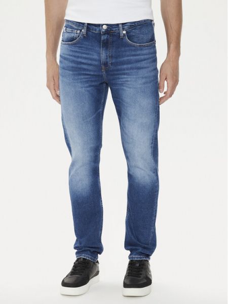 Дънки skinny fit slim Calvin Klein Jeans синьо