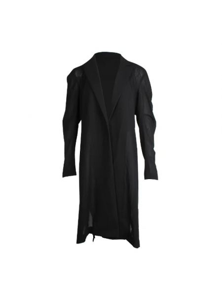 Długi płaszcz wełniany Yohji Yamamoto Pre-owned czarny