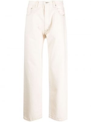 Voľné bavlnené džínsy s nízkym pásom Ma'ry'ya biela