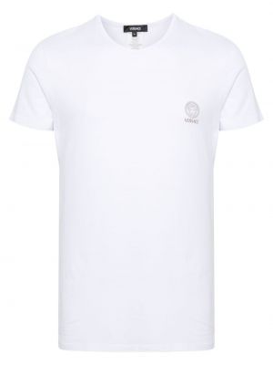 Hemd aus baumwoll mit print Versace weiß