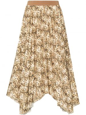 Asymetrická midi sukňa Isabel Marant béžová