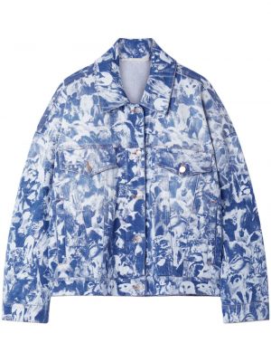 Traper jakna s printom s životinjskim uzorkom Stella Mccartney plava