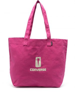 Nakupovalna torba s potiskom Rick Owens Drkshdw roza
