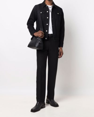 Bavlněná džínová bunda Alexander Mcqueen černá