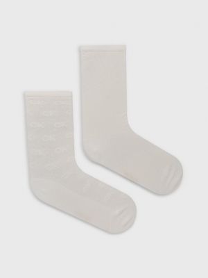 Чорапи Calvin Klein бяло