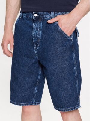 Laza szabású farmer rövidnadrág Tommy Jeans kék