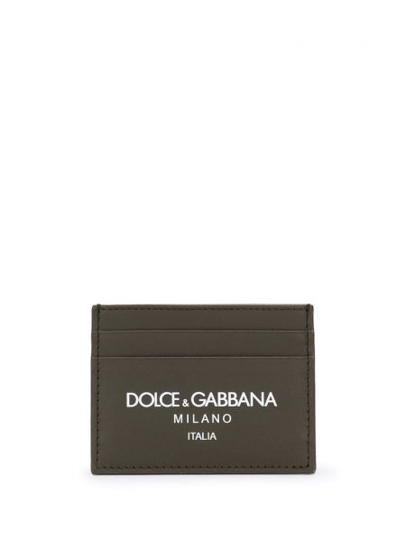 Portefeuille en cuir à imprimé Dolce & Gabbana
