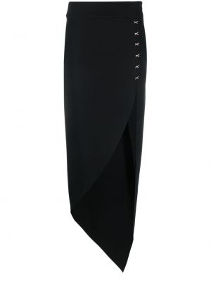 Krištáľová asymetrická dlhá sukňa Genny čierna