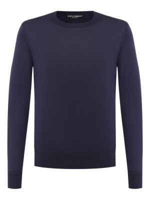Шелковый свитер Dolce & Gabbana синий