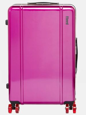 Kostkovaný kufr Floyd fialový