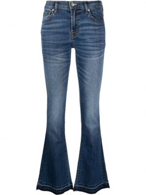 Jeans skinny slim large 7 For All Mankind bleu