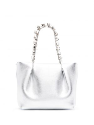 Leder shopper handtasche Aquazzura silber