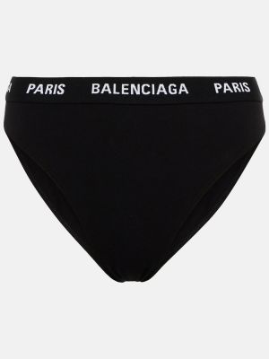 Bavlněné kalhotky Balenciaga černé