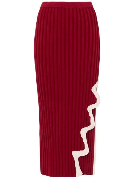 Midi sukně s potiskem Ph5 červené