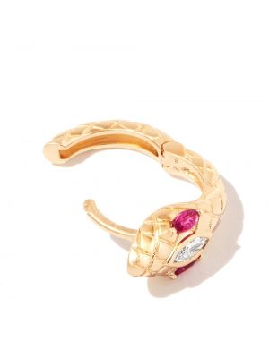Gyvatės rašto rožinio aukso auskarai Jacquie Aiche