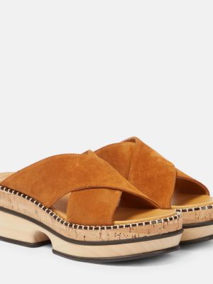 Sandale din piele de căprioară Chloã© maro